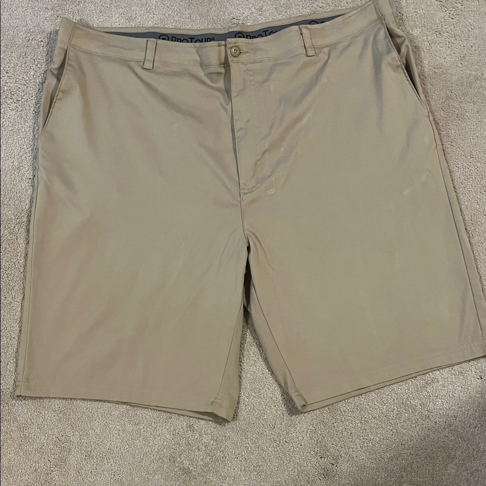 Men's Khaki Flat Front Shorts